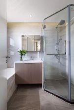 现代简约卫生间玻璃淋浴房效果图