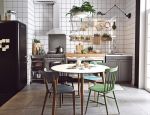 2022北欧风格厨房墙面置物架厨房厨具设计图片