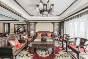 2023典雅中式风格客厅沙发摆放装修效果图片