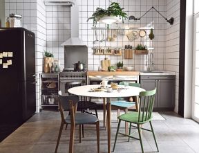 北欧风格厨房设计 2020厨房墙面置物架厨房厨具图片