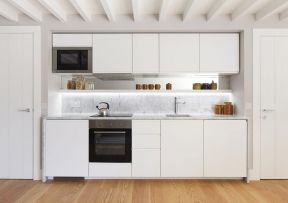北欧风格厨房设计 开放式厨房木地板