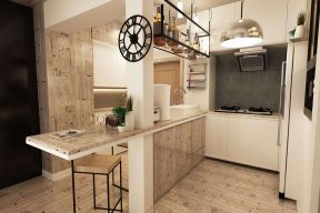 北欧风格厨房设计 2020厨房酒架效果图