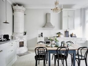 北欧风格厨房设计 2020别墅厨房整体橱柜效果图
