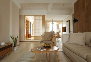日式公寓客厅小茶几装修效果图赏析