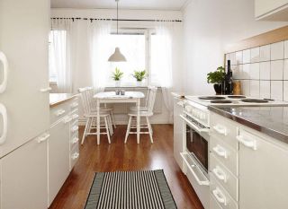 北欧风格厨房地面防滑垫设计图片
