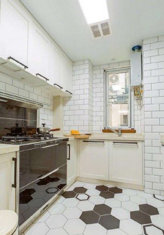 2023北欧风格厨房地板砖设计装修图片