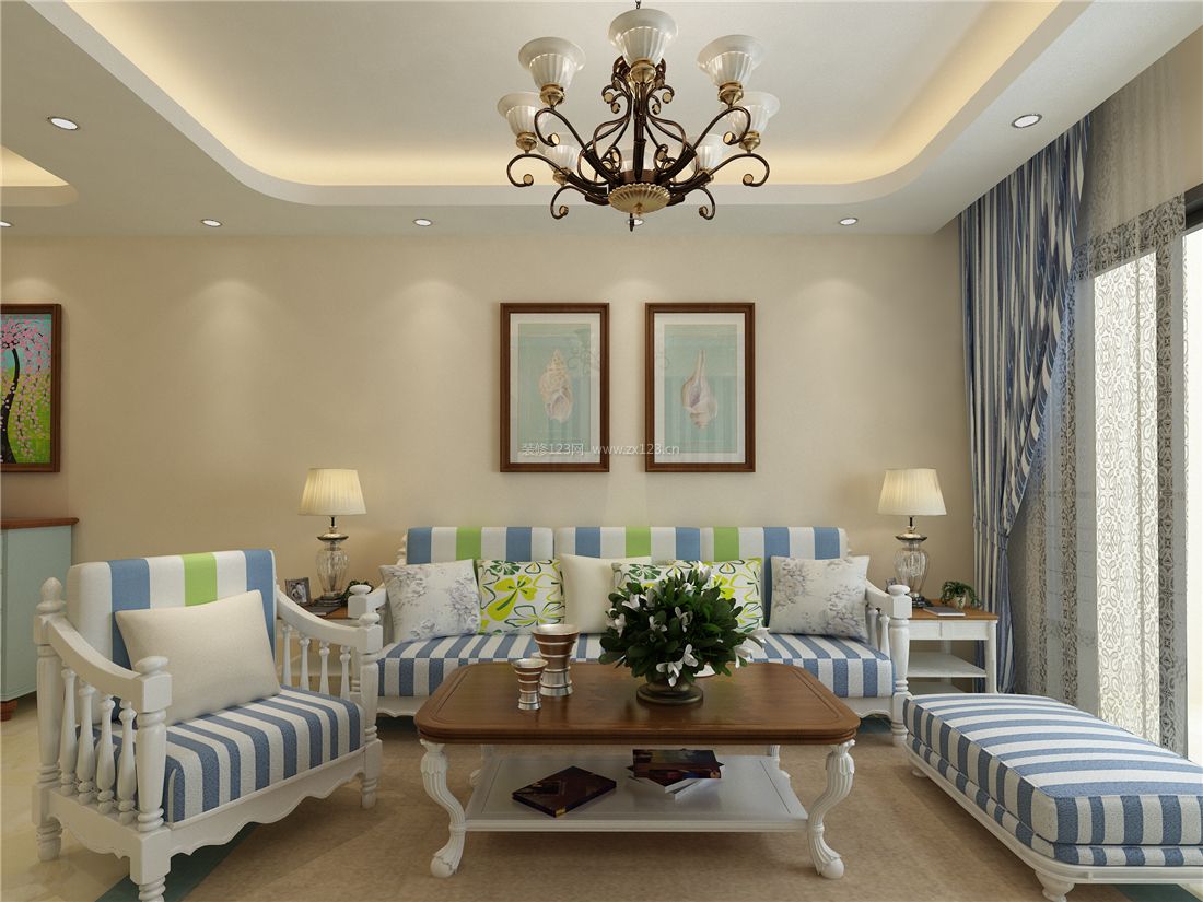 2023地中海风格客厅家具沙发图片