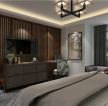 2023新中式酒店房间电视墙设计装修图片