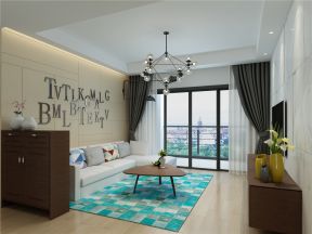 2020经典现代风格客厅设计图 布艺白色沙发图片