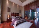 东南亚风情别墅卧室红木地板装饰效果图