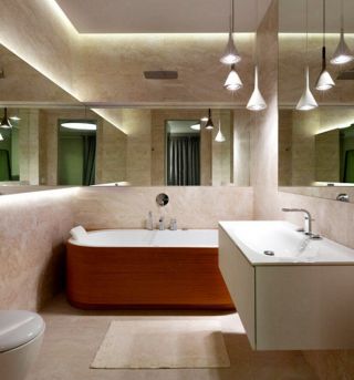 复式家装样板房卫生间洗手台设计