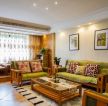 东南亚风格客厅家具摆放装饰设计案例