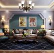 法式风格客厅沙发背景墙装修效果图