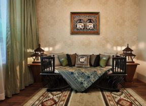 东南亚风格室内沙发床装饰案例