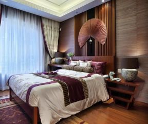 东南亚风格卧室床头造型装饰案例