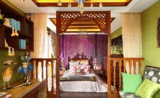 东南亚风格卧室颜色搭配装饰案例