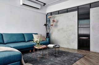 现代简约风格客厅室内沙发摆放效果图