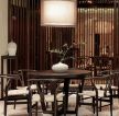 2023中式风格餐厅家用实木圆餐桌装修图片