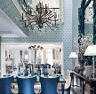 2023地中海风格别墅餐厅吊灯装饰装修效果图案例