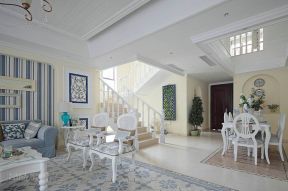 地中海风格别墅装修案例 2020白色楼梯装修效果图