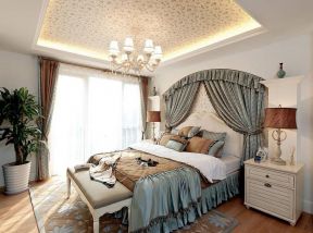 地中海风格别墅装修案例 床缦装修效果图片