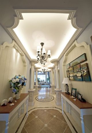 地中海风格别墅走廊玄关过道装修效果图案例
