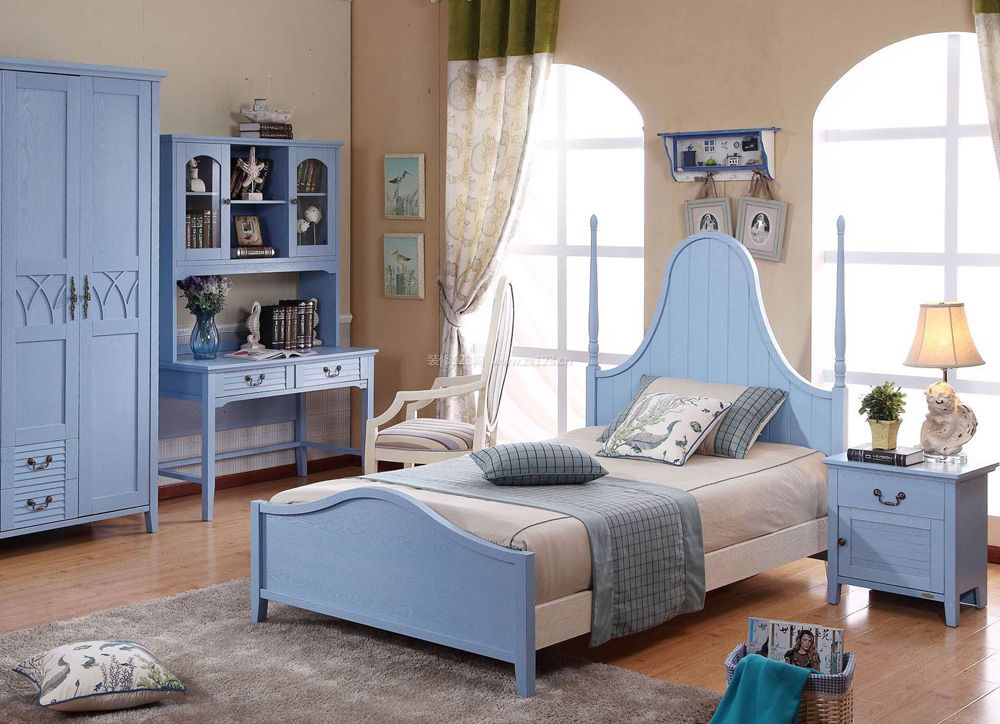 地中海风格卧室家具套装装修图片