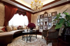 美式风格家居室内照片墙设计效果图