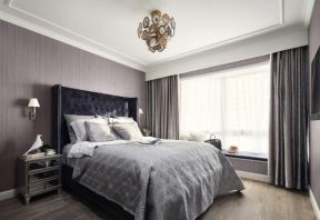 美式风格家居卧室实木地板安装设计图