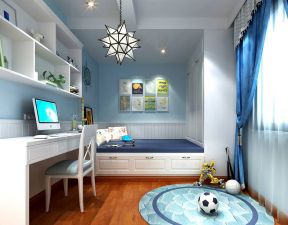 地中海卧室风格 2020卧室地毯装修效果图