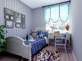 地中海卧室风格 2020女生卧室窗帘设计