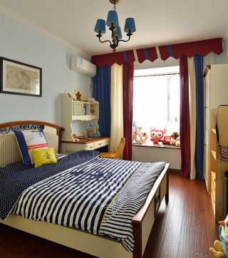 美式风格家居卧室飘窗设计图片