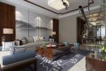 2023典雅新中式客厅家沙发背景墙设计效果图