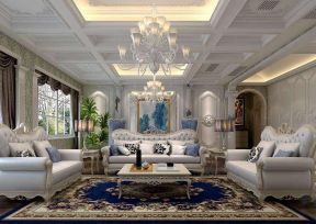 法式风格图片 2020客厅真皮沙发装修效果图