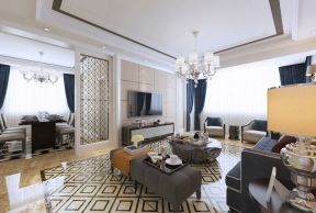 2020豪华的简欧式客厅效果图 2020客厅地板砖铺贴效果图