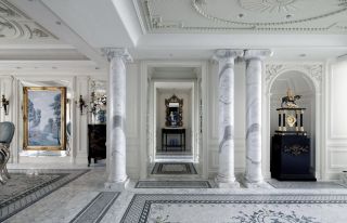法式风格别墅柱子装修效果图片