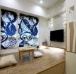 日式室内电视墙文化砖设计图片