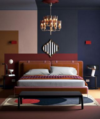 单身公寓卧室色彩装饰装修效果图