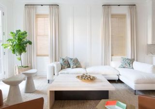 现代欧式客厅家具白色装饰效果图片