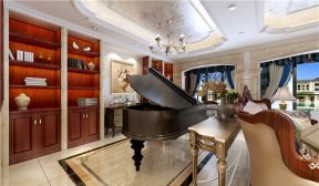 2023美式风格家居室内钢琴摆放装修效果图片