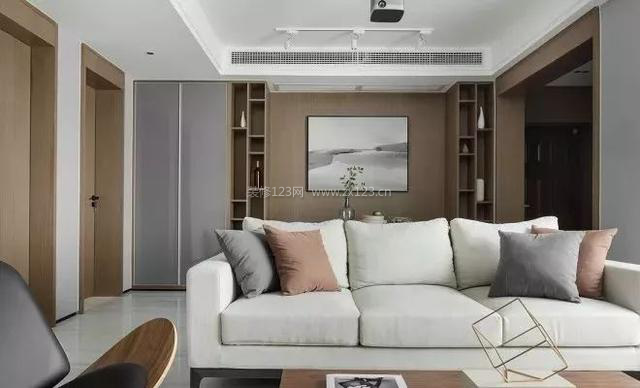 2020现代两室两厅效果图 2020现代客厅组合沙发图片