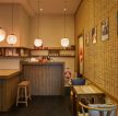 日式风格甜点店背景墙面装修效果图