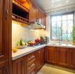 现代中式家装厨房红木橱柜设计图片