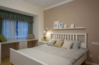 小清新卧室室内床头置物架设计效果图