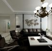 2023现代风格客厅黑白装饰设计效果图