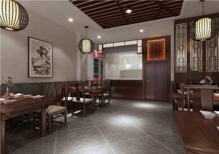 2023中式餐馆餐椅设计效果图片