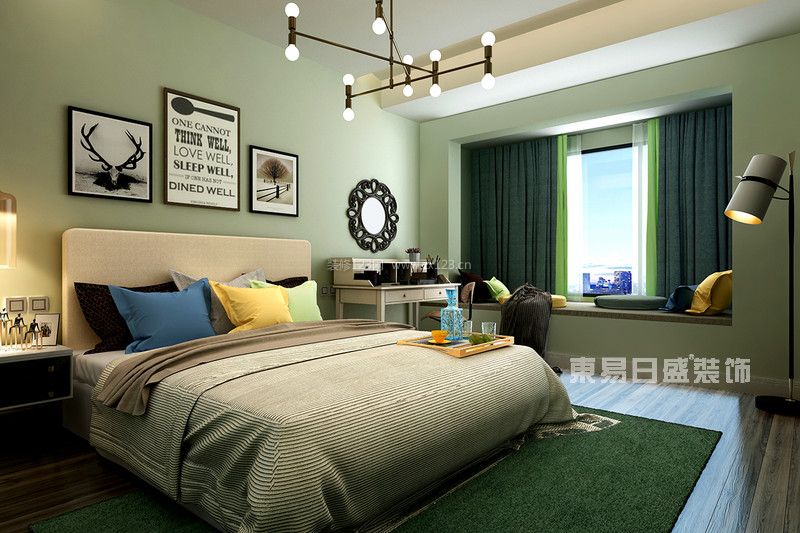 2020现代美式风格卧室效果图 2020别墅卧室装潢设计图