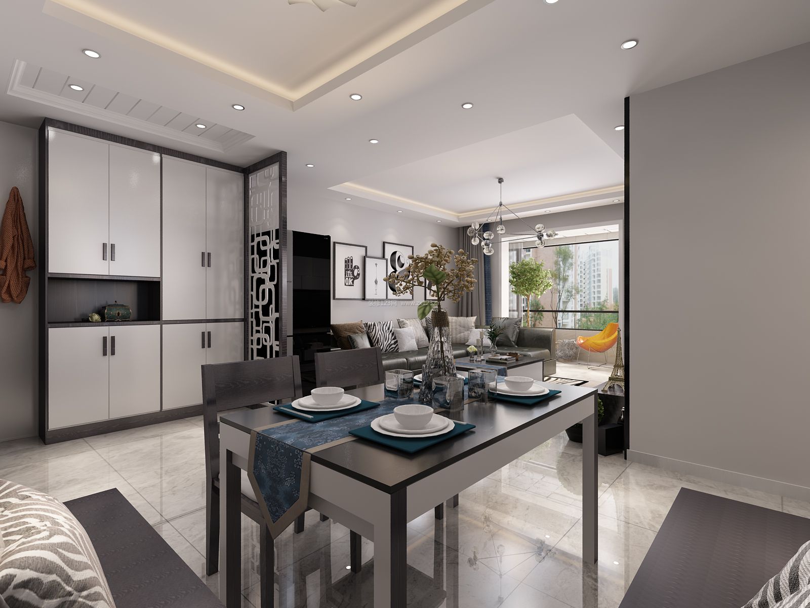 2018时尚现代简约风格餐厅装修设计图片