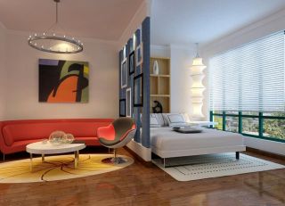 小户型家装客厅卧室镂空隔断设计图
