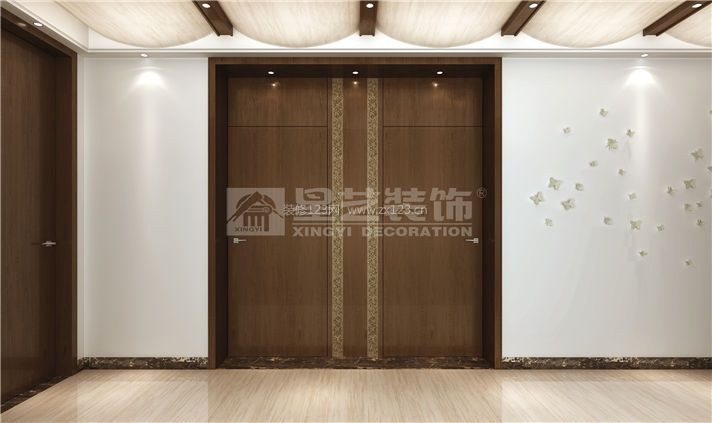 2023新中式风格走廊过道墙面装饰图片